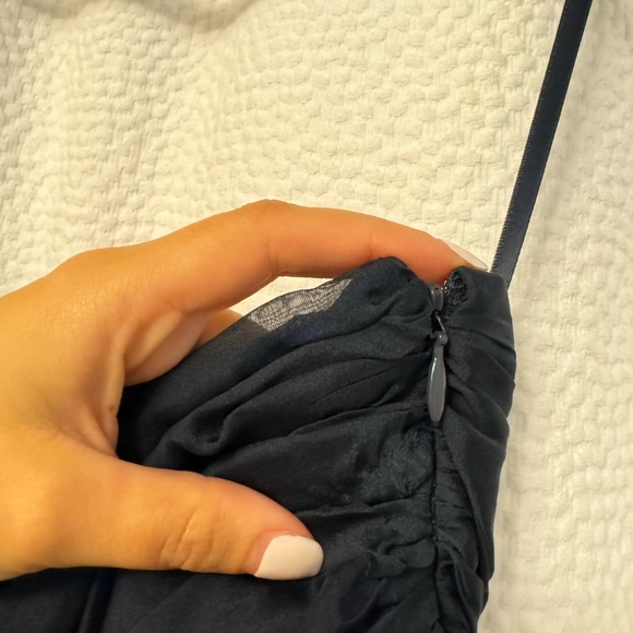 Vintage Diane Von Furstenberg Silk and Lace Ruched Strapless Dress - Sz. 0 - Picture 6 of 12